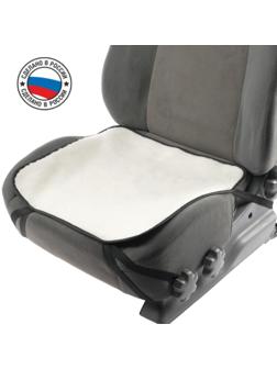 Накидка на переднее сиденье, искусственный мех, размер 48 х 48 см, белый