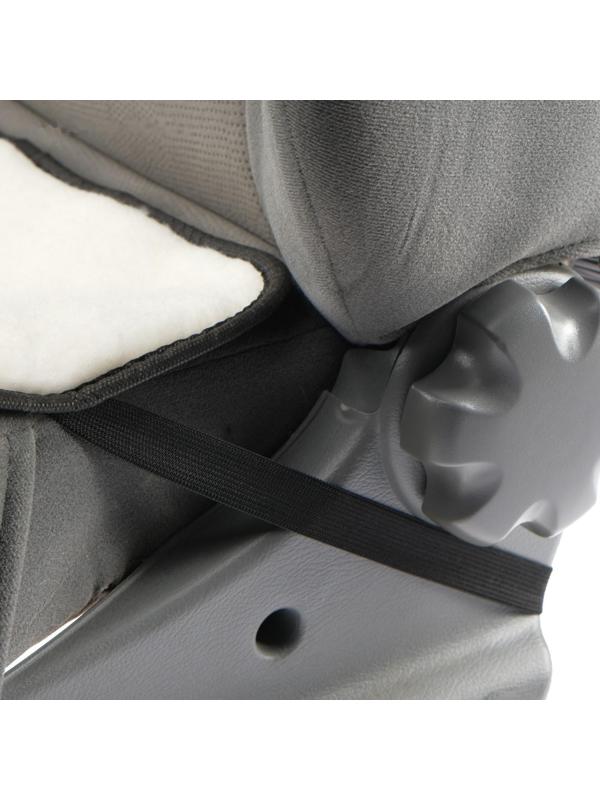 Накидка на переднее сиденье, искусственный мех, размер 48 х 48 см, белый