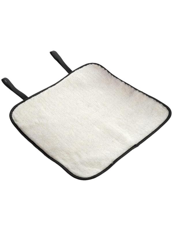 Накидка на переднее сиденье, искусственный мех, размер 48 х 48 см, белый