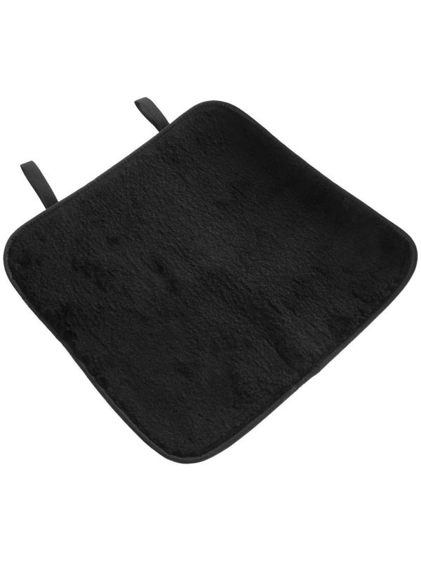 Накидка на переднее сиденье, искусственный мех, размер 48х48 см, черный