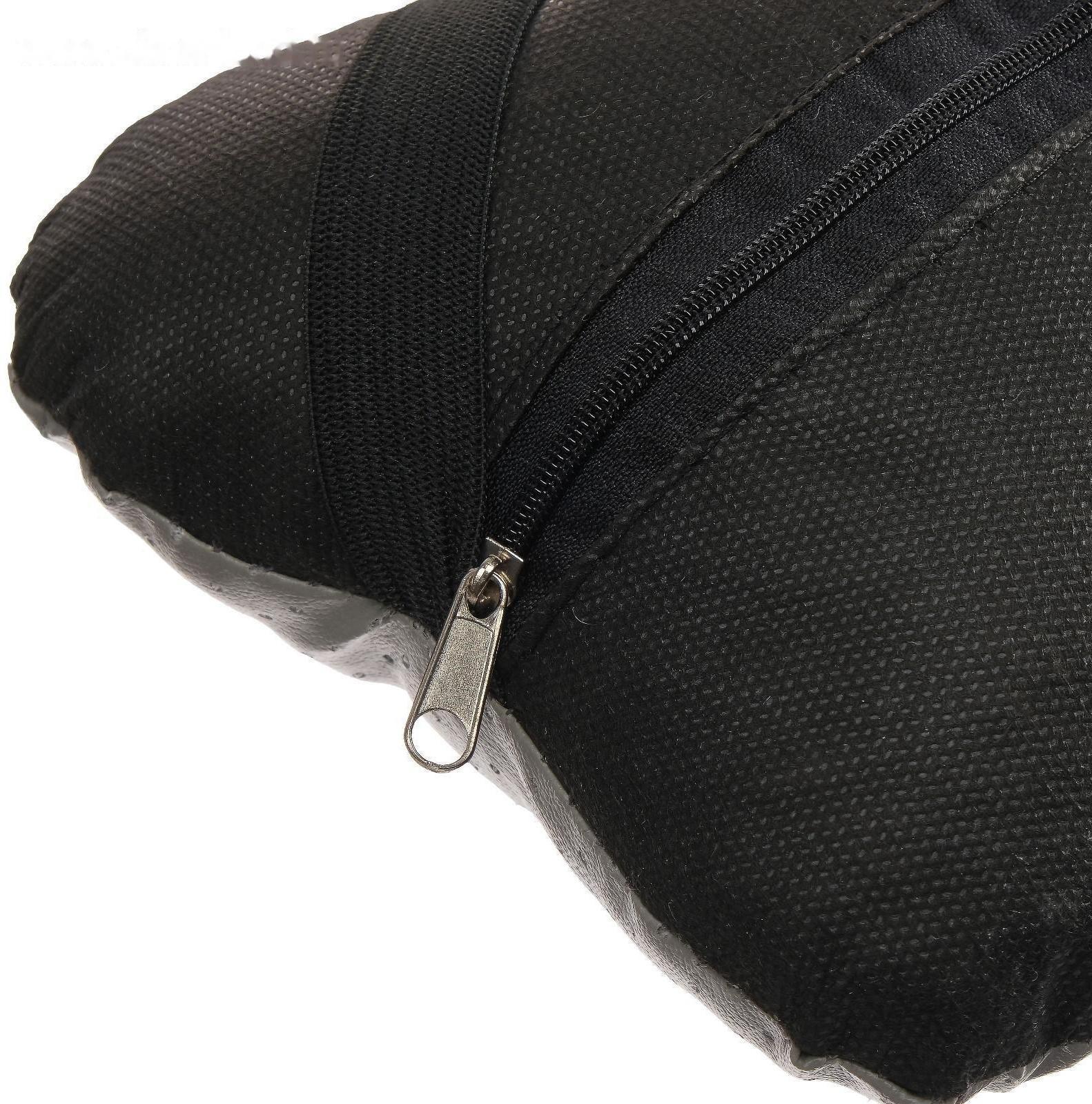 Подушка автомобильная косточка, на подголовник, экокожа перфорированная, серый 16х24 см