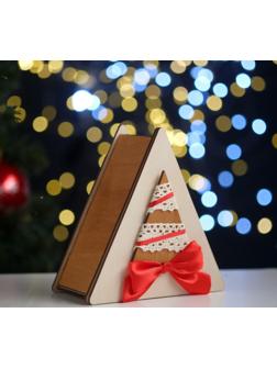 Коробка деревянная, 14.5×13.5×6.5 см 