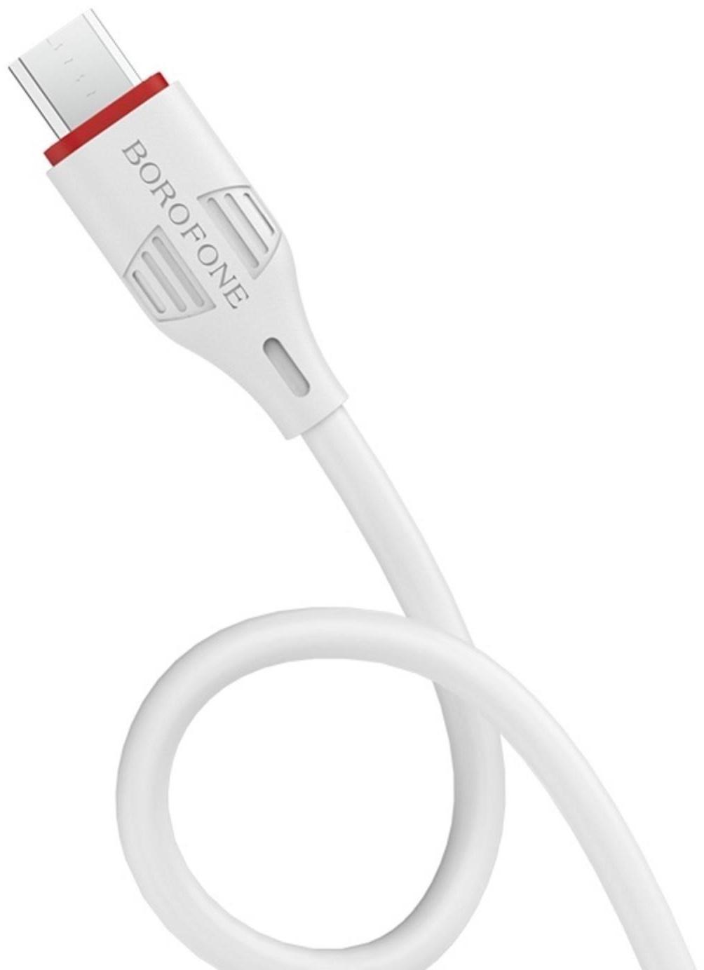 Кабель Borofone BX17, micro USB - USB, 2,4 А, 1 м, белый