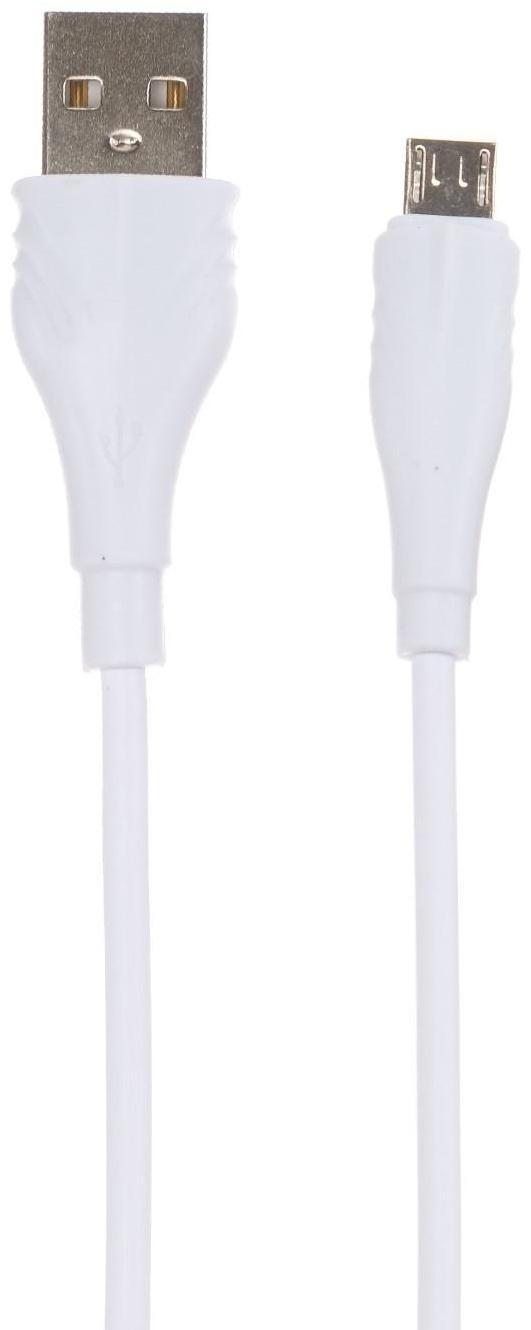 Кабель Borofone BX18, micro USB - USB, 2 А, 1 м, белый