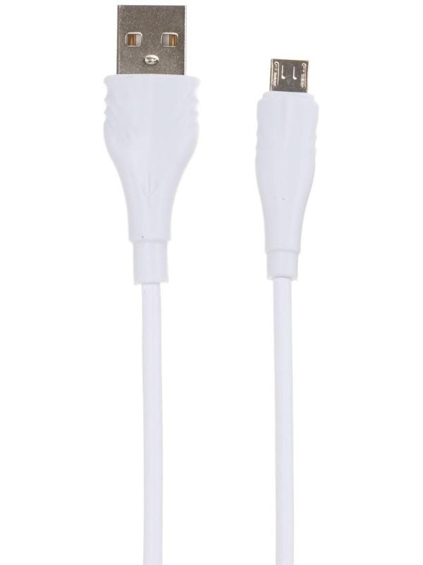 Кабель Borofone BX18, micro USB - USB, 2 А, 1 м, белый