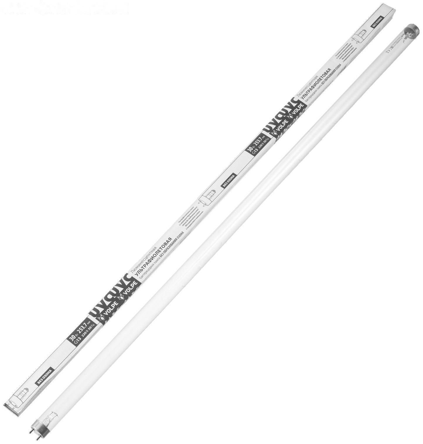 Лампа ультрафиолетовая бактерицидная Volpe, G13, 30 Вт, 253.7 нм, 894.6 мм