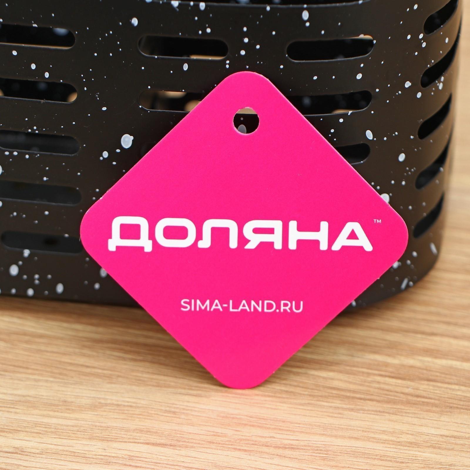 Сушилка для столовых приборов подвесная Доляна, 17,5×16×11,5 см, цвет чёрный