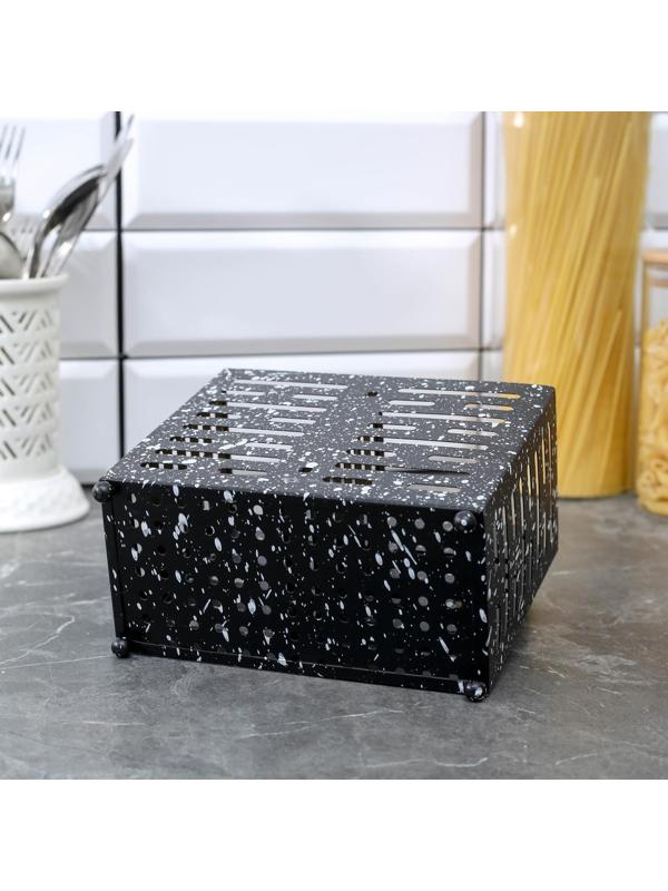 Сушилка для столовых приборов подвесная Доляна, 17,5×16×11,5 см, цвет чёрный