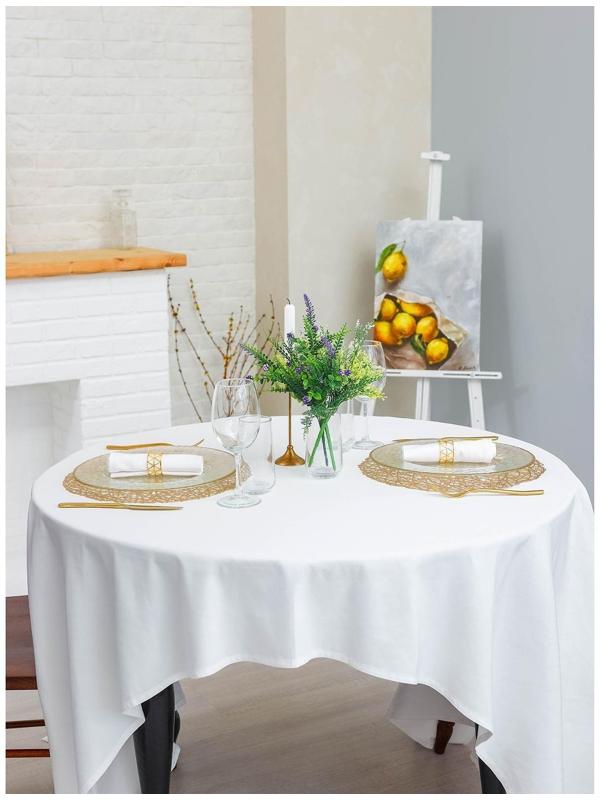 Набор салфеток сервировочных на стол Доляна «Паутинка», d=38 см, 4 шт, цвет золотой