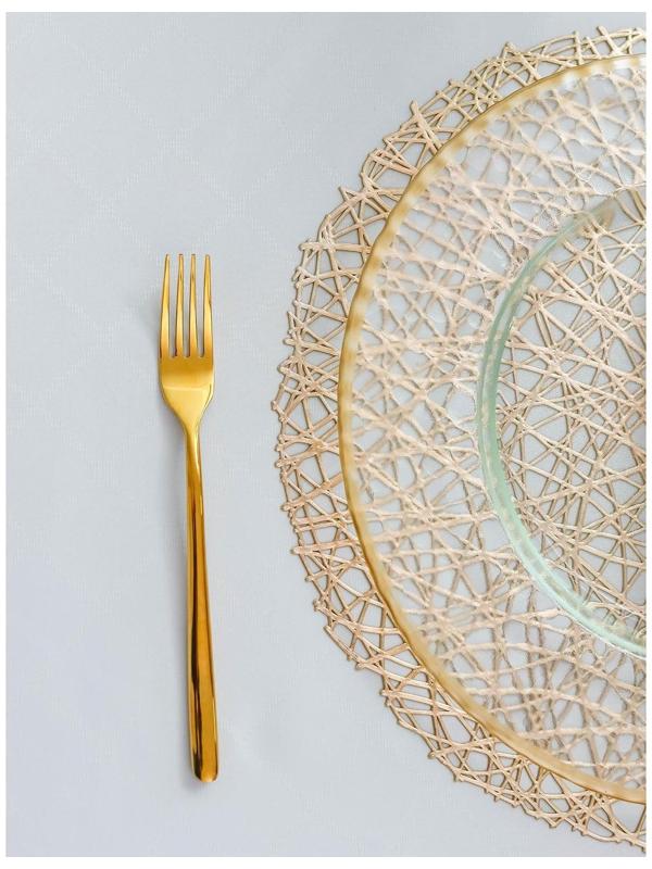 Набор салфеток сервировочных на стол Доляна «Паутинка», d=38 см, 4 шт, цвет золотой