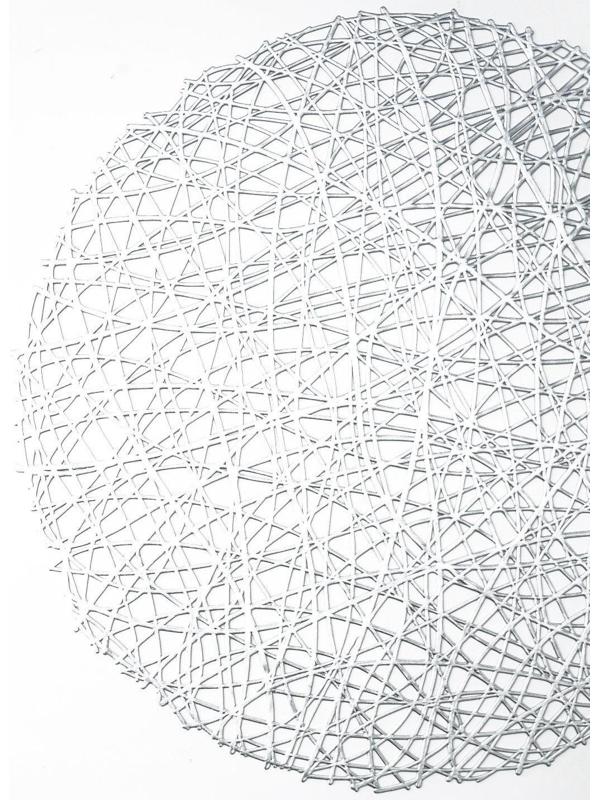 Набор салфеток сервировочных на стол Доляна «Паутинка», d=38 см, 4 шт, цвет серебряный