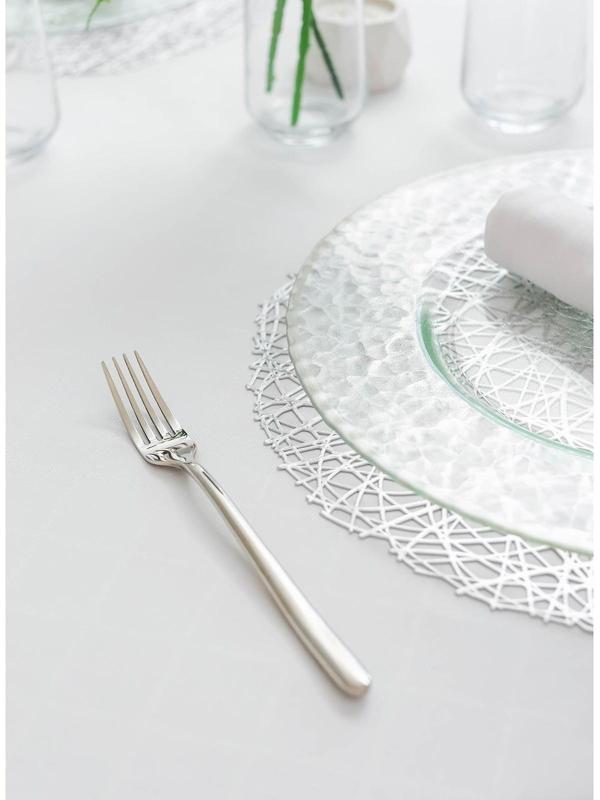 Набор салфеток сервировочных на стол Доляна «Соломка», d=38 см, 4 шт, цвет серебро