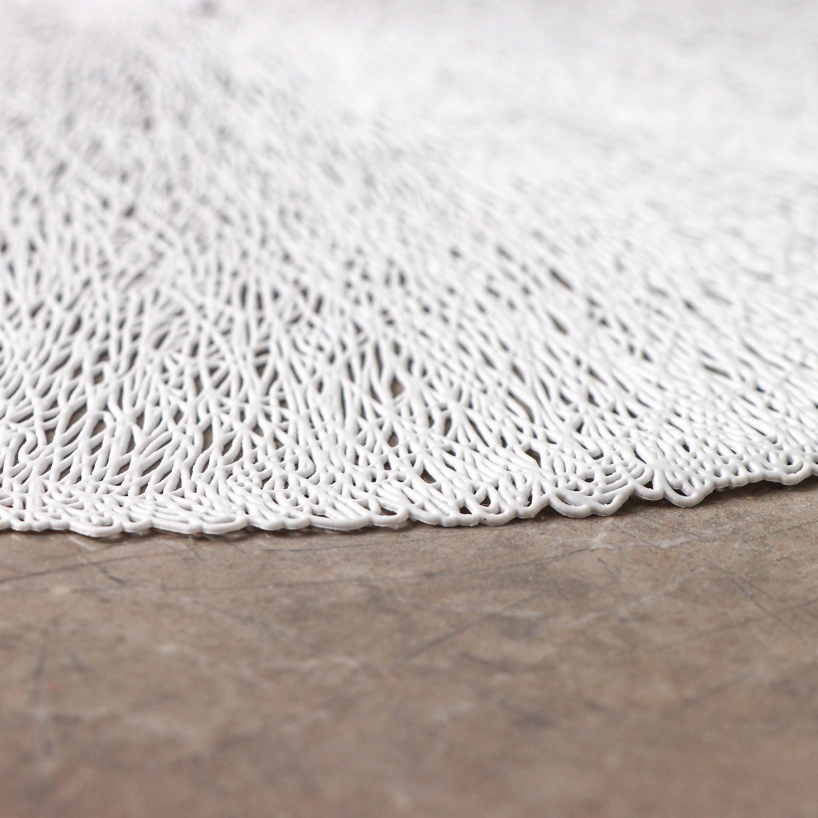 Набор салфеток сервировочных на стол Доляна «Соломка», d=38 см, 4 шт, цвет светло-серый