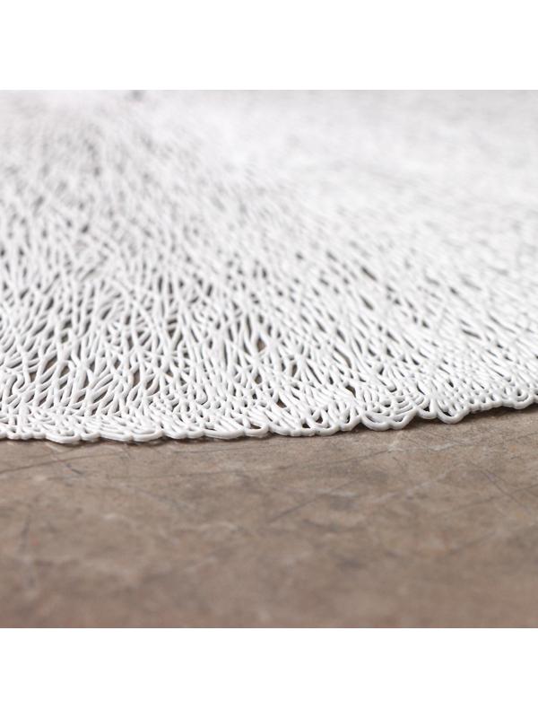 Набор салфеток сервировочных на стол Доляна «Соломка», d=38 см, 4 шт, цвет светло-серый