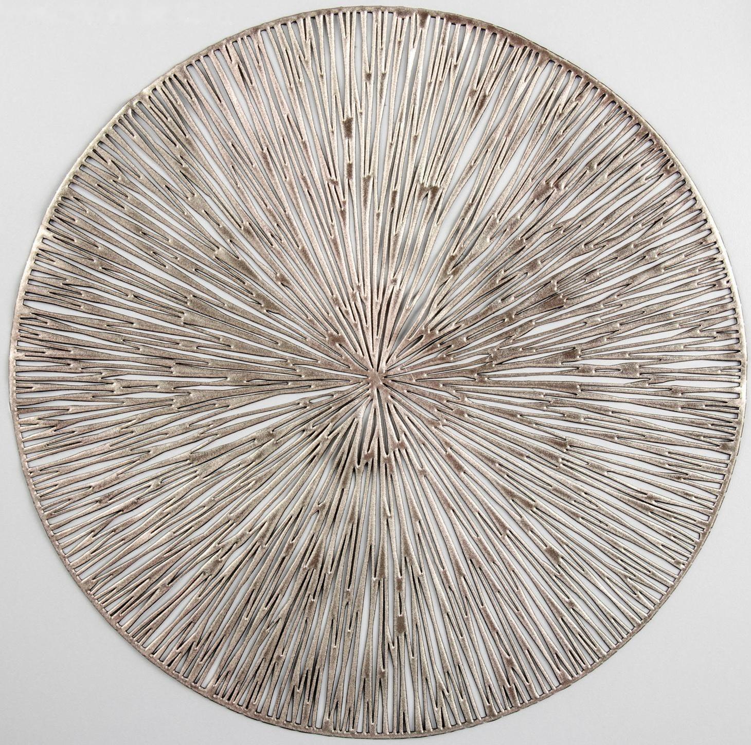 Набор салфеток сервировочных на стол Доляна «Сияние», d=38 см, 4 шт, цвет золото