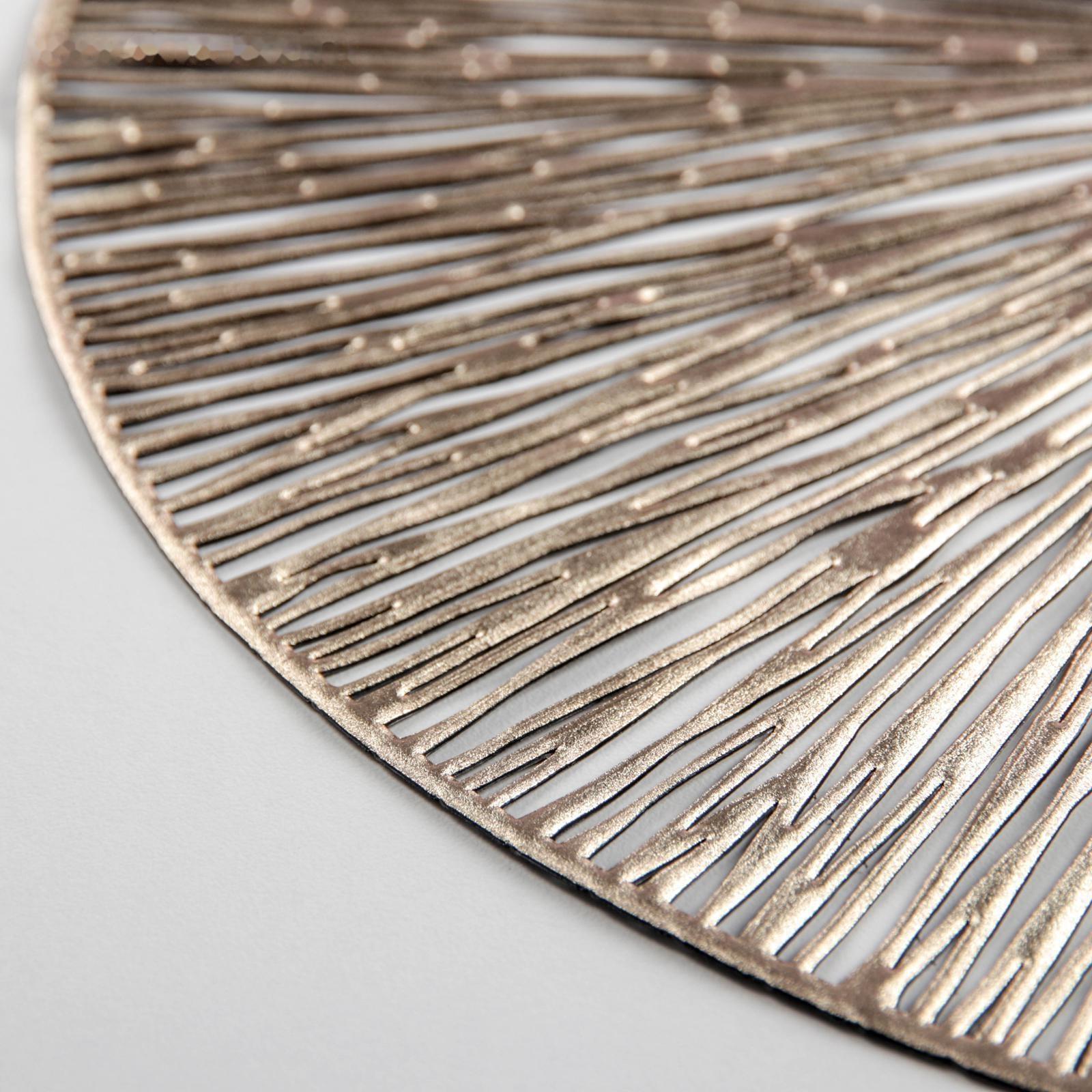 Набор салфеток сервировочных на стол Доляна «Сияние», d=38 см, 4 шт, цвет золото