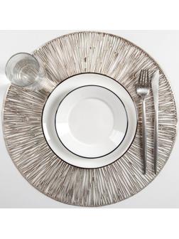 Набор салфеток сервировочных на стол Доляна «Сияние», d=38 см, 4 шт, цвет золото