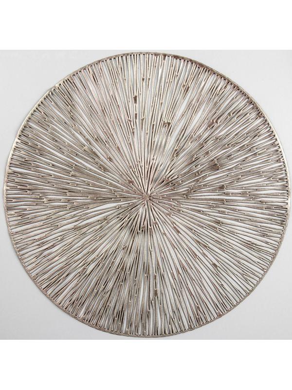 Набор салфеток сервировочных на стол Доляна «Сияние», d=38 см, 4 шт, цвет золото