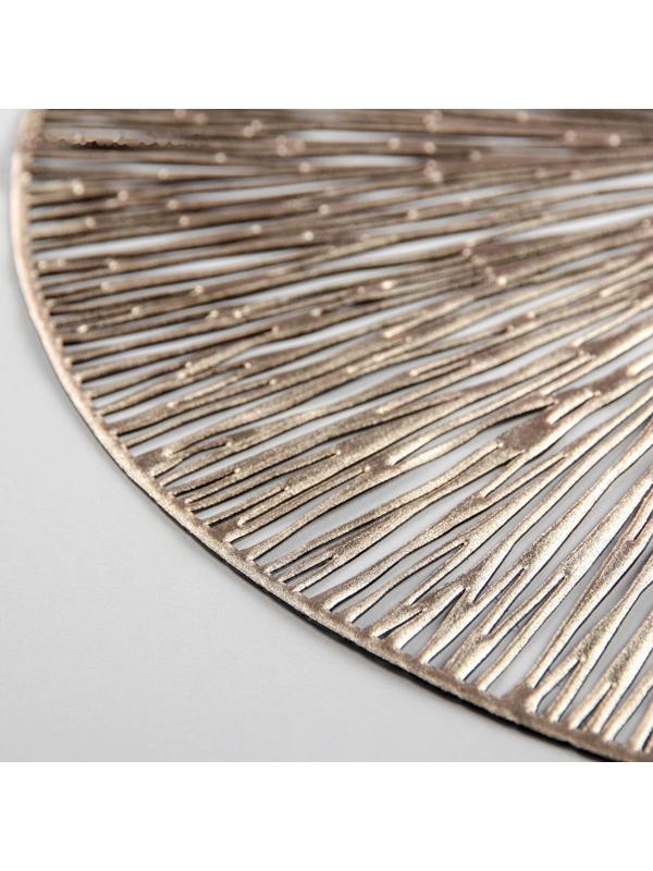 Набор салфеток сервировочных на стол Доляна «Сияние», d=38 см, 4 шт, цвет золото