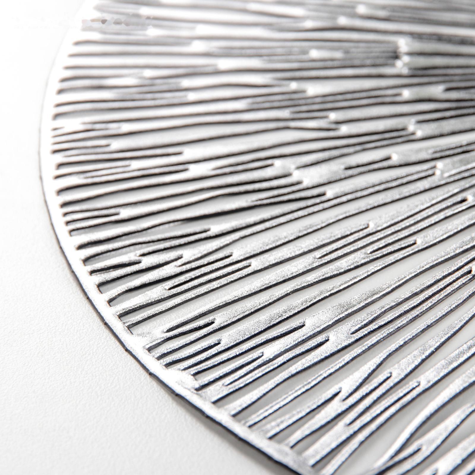 Набор салфеток сервировочных на стол Доляна «Сияние», d=38 см, 4 шт, цвет серебро