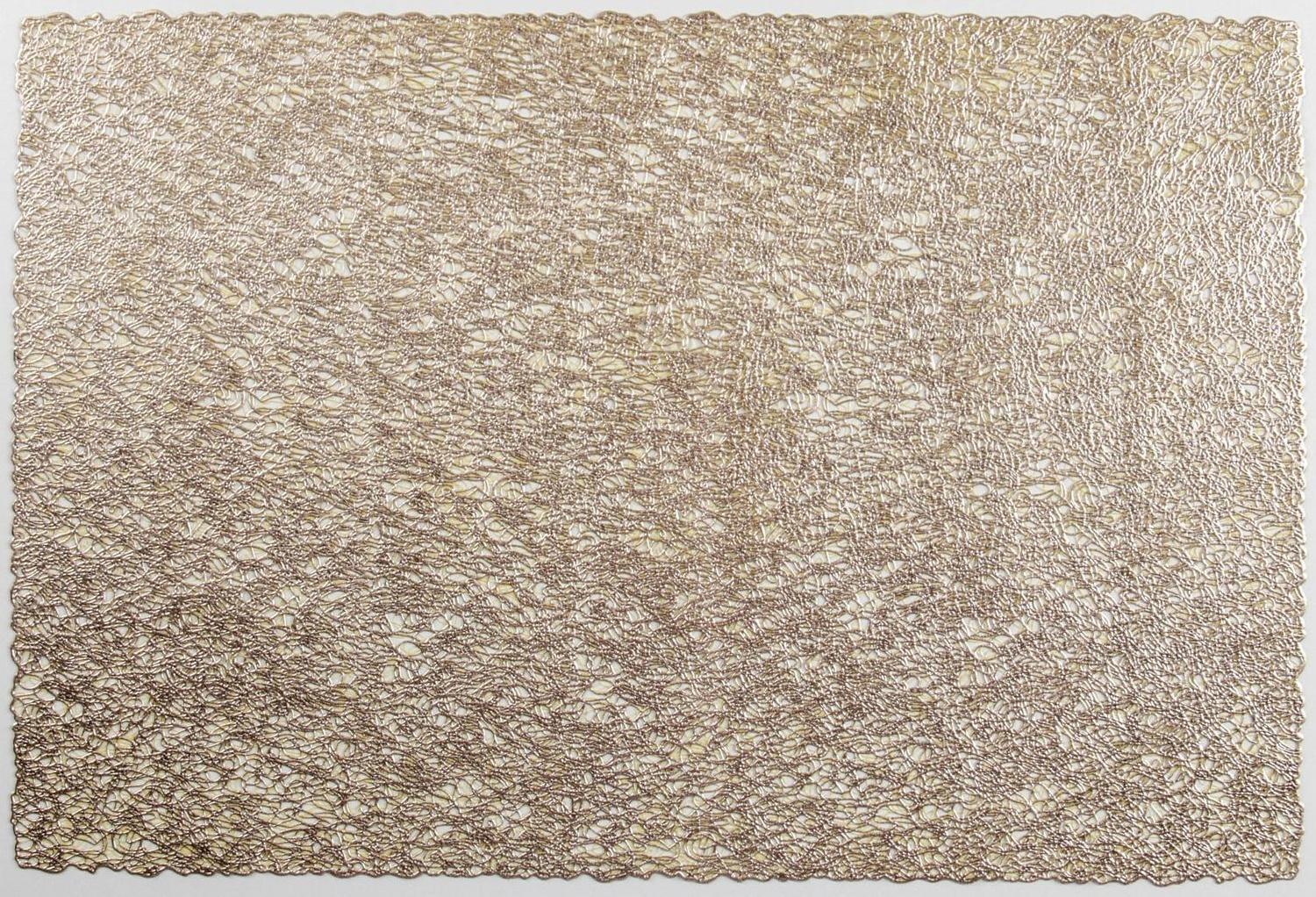 Набор салфеток сервировочных на стол Доляна «Соломка», 30×45 см, 4 шт, цвет золотой