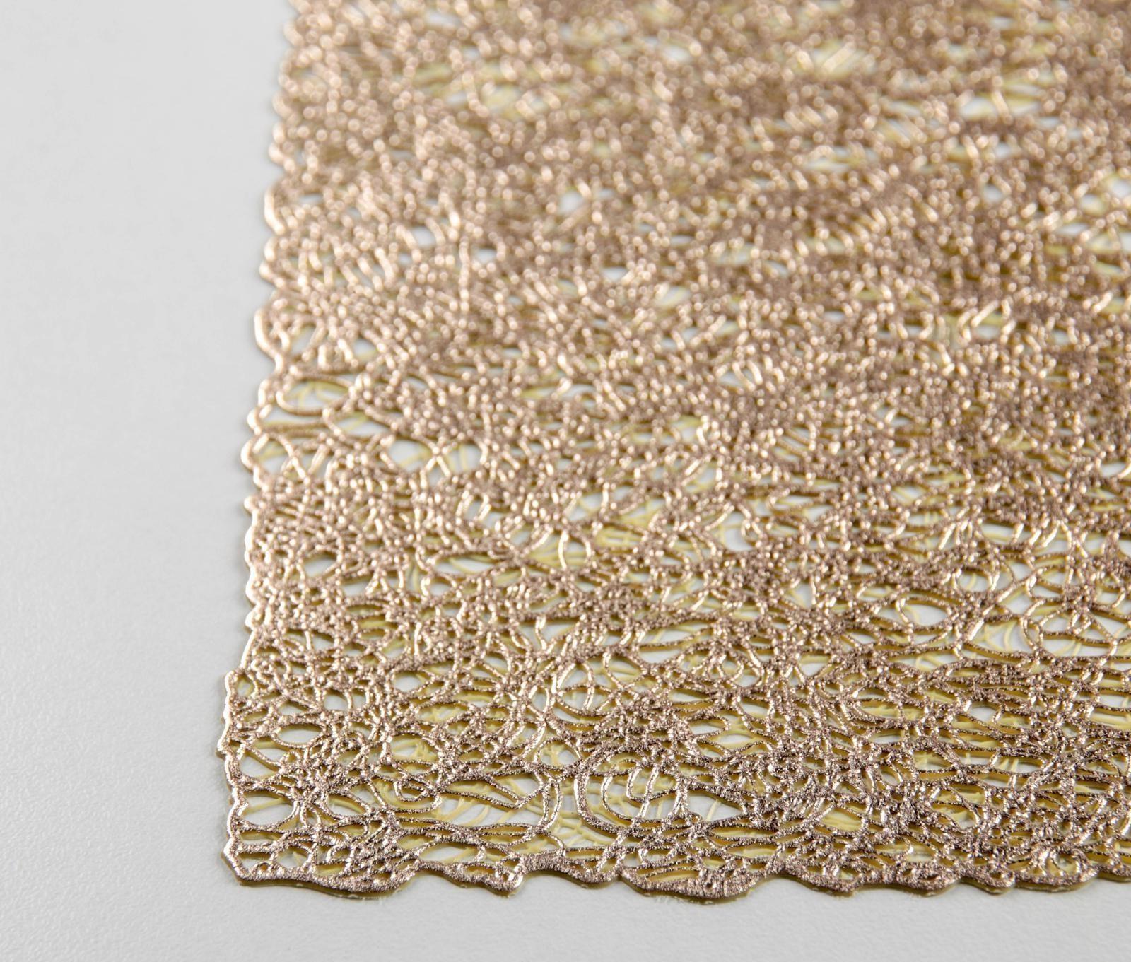 Набор салфеток сервировочных на стол Доляна «Соломка», 30×45 см, 4 шт, цвет золотой