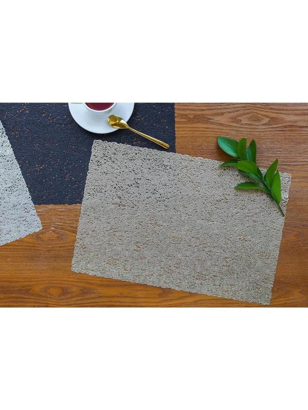 Набор салфеток сервировочных на стол Доляна «Соломка», 30×45 см, 4 шт, цвет золотой