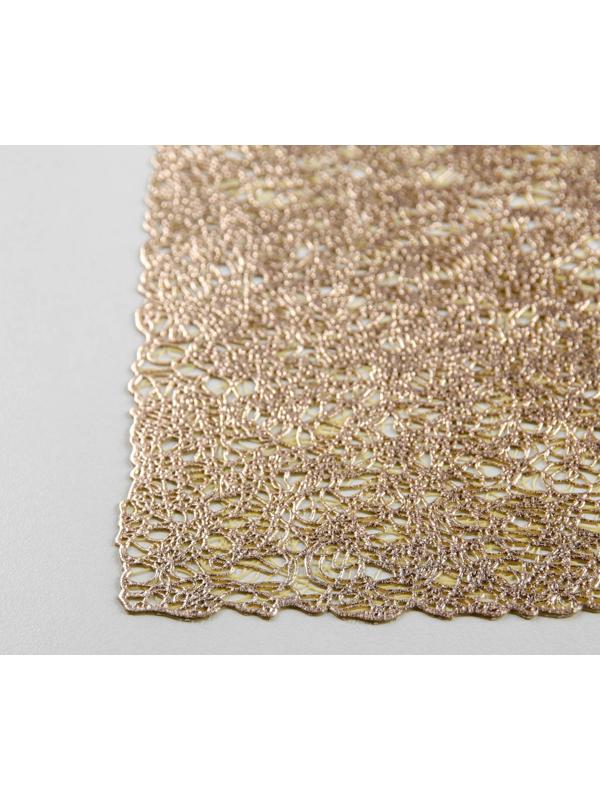 Набор салфеток сервировочных на стол Доляна «Соломка», 30×45 см, 4 шт, цвет золотой