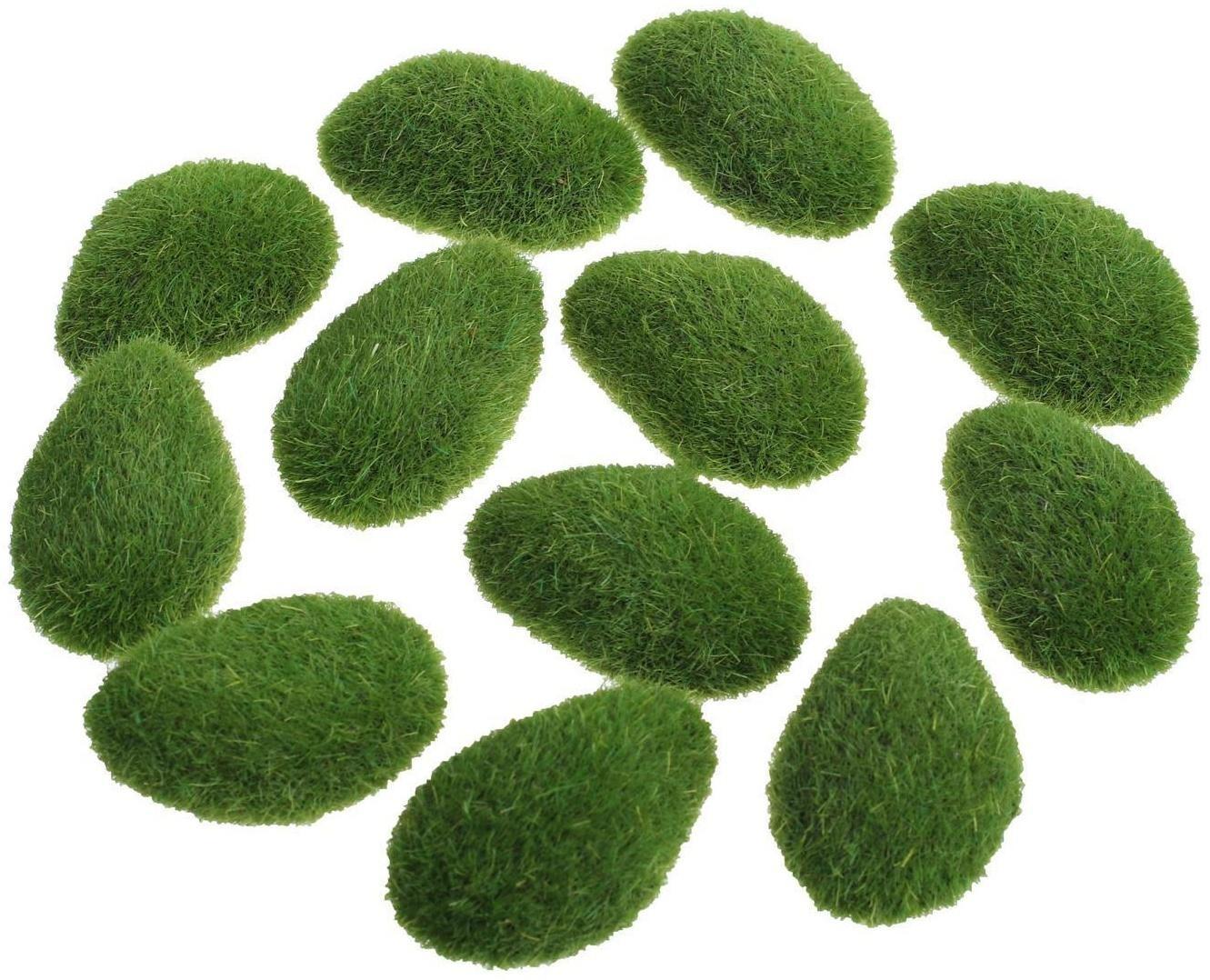 Мох искусственный «Камни», мохнатый, набор 12 шт.