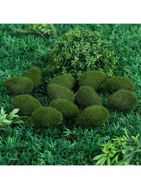 Мох искусственный «Камни», мохнатый, набор 12 шт.