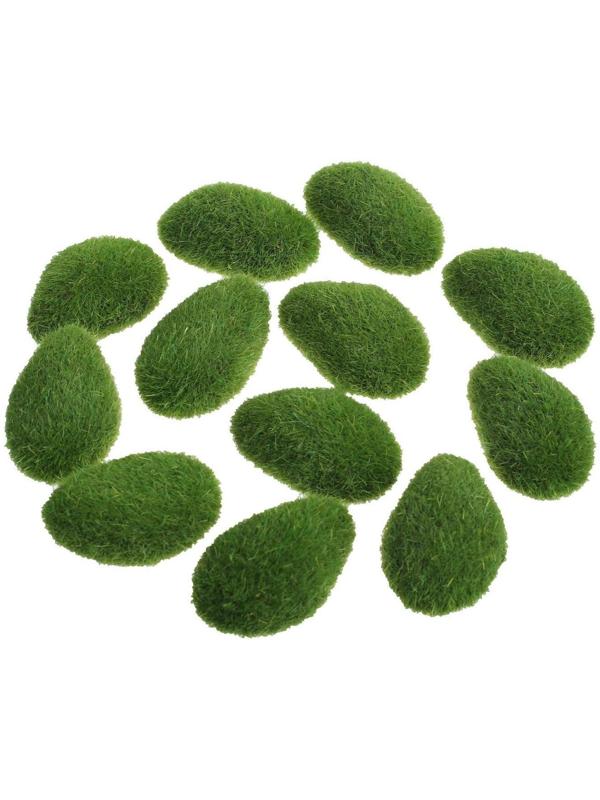 Мох искусственный «Камни», мохнатый, набор 12 шт.