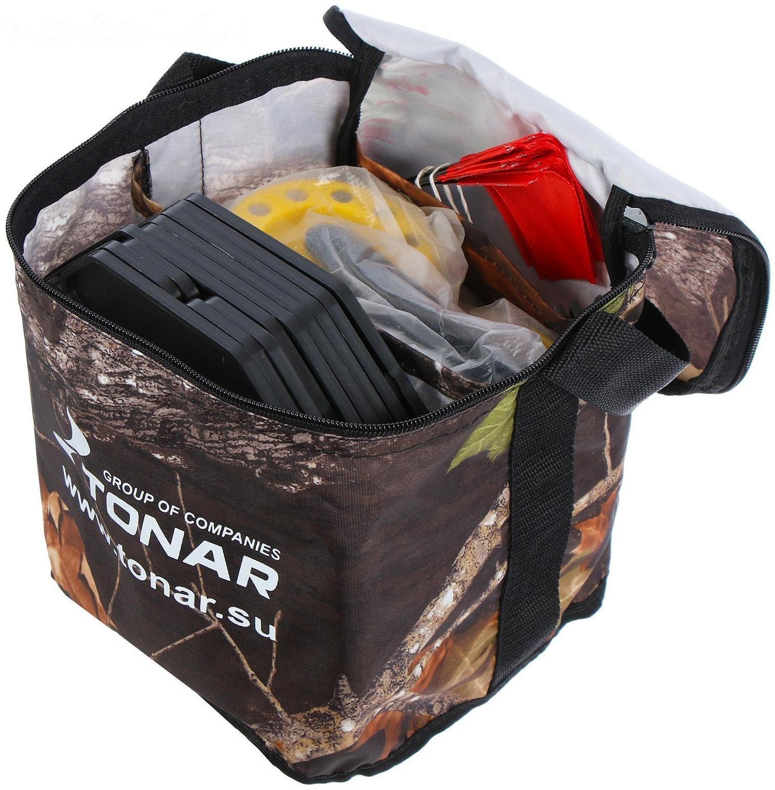 Набор жерлиц в сумке «Тонар» ЖЗО-02М d=185 мм, катушка d=85 мм, набор 10 шт.