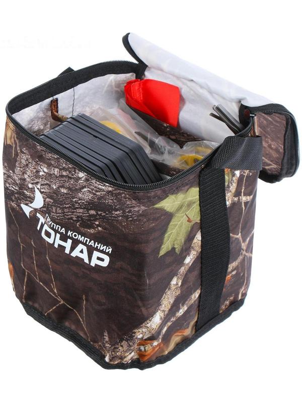 Набор жерлиц в сумке «Тонар» ЖЗО-04 d=185 мм, катушка d=63 мм, набор 10 шт.