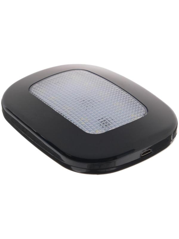 Светильник светодиодный в автомобиль, на магните, 10 LED, черный