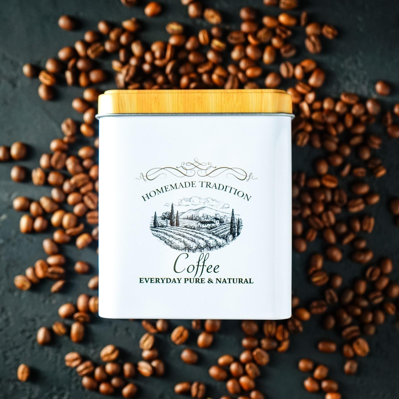 Банка для кофе «Дом и поле», 12×10×10 см, цвет белый