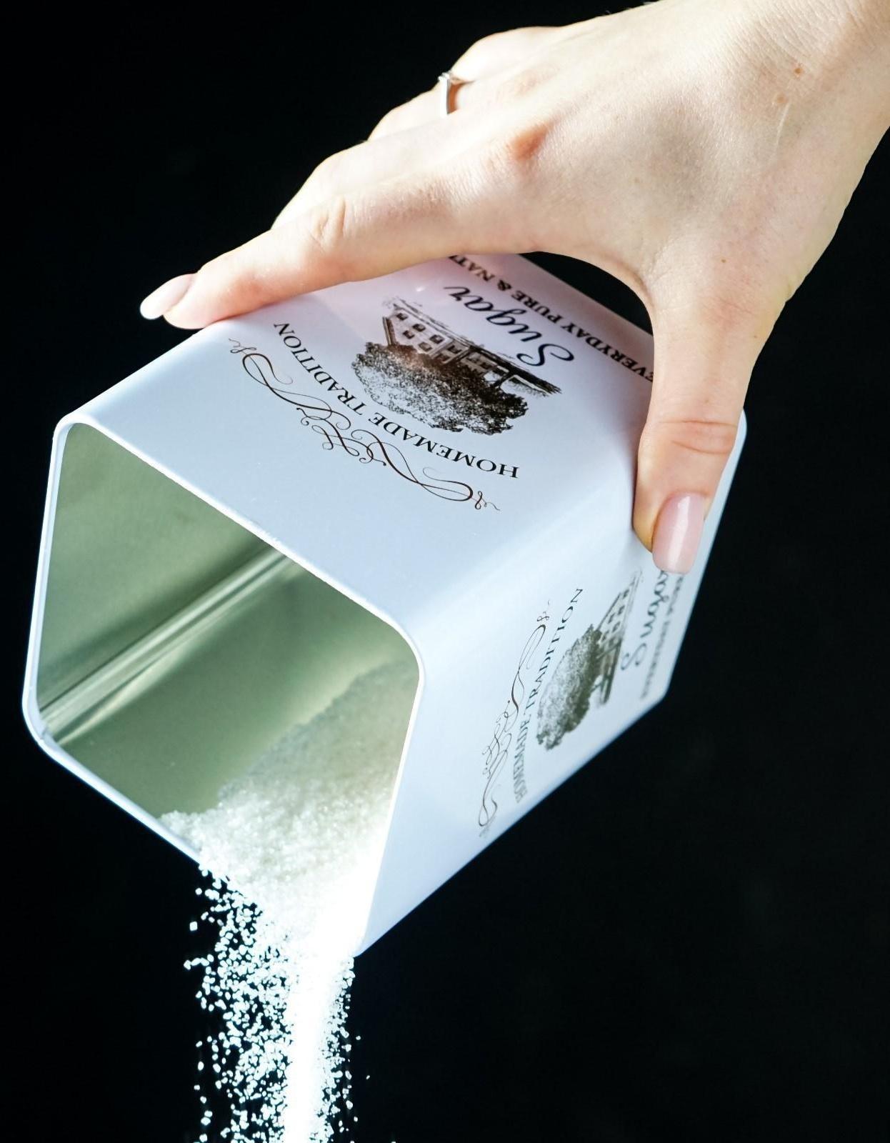 Банка для сахара «Дом и поле», 12×10×10 см, цвет белый