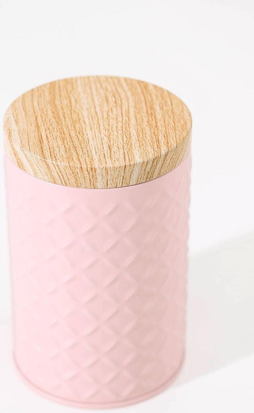 Банка для сыпучих продуктов «Сканди», 430 мл, 11,5×7,3 см, цвет розовый