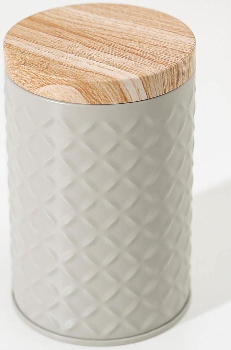 Банка для сыпучих продуктов «Сканди», 430 мл, 11,5×7,3 см, цвет серый