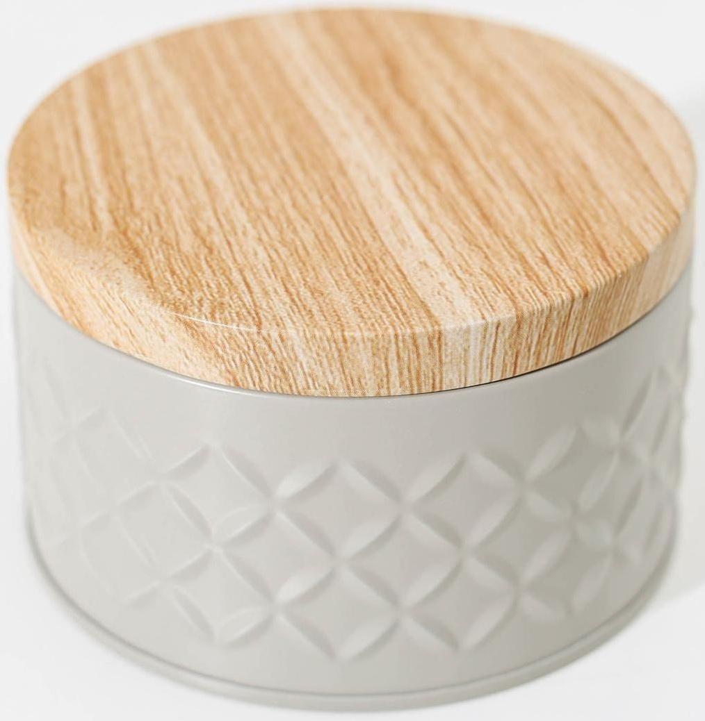 Банка для сыпучих продуктов «Сканди», 300 мл, 6×10 см, цвет серый