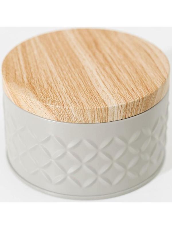 Банка для сыпучих продуктов «Сканди», 300 мл, 6×10 см, цвет серый