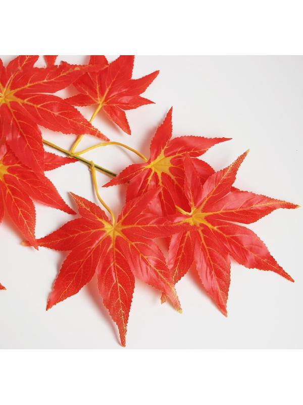 Декор «Листья на ветке» цвет красный