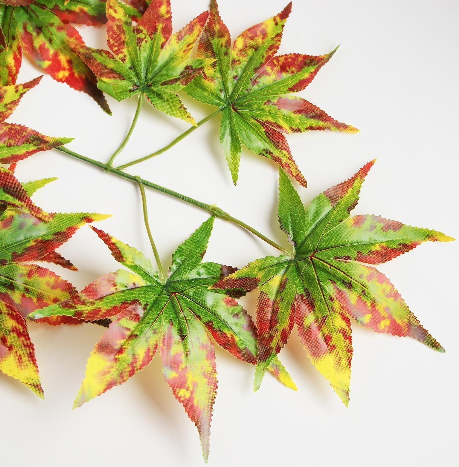 Декор «Листья на ветке» цвет жёлто-коричнево-зелёный