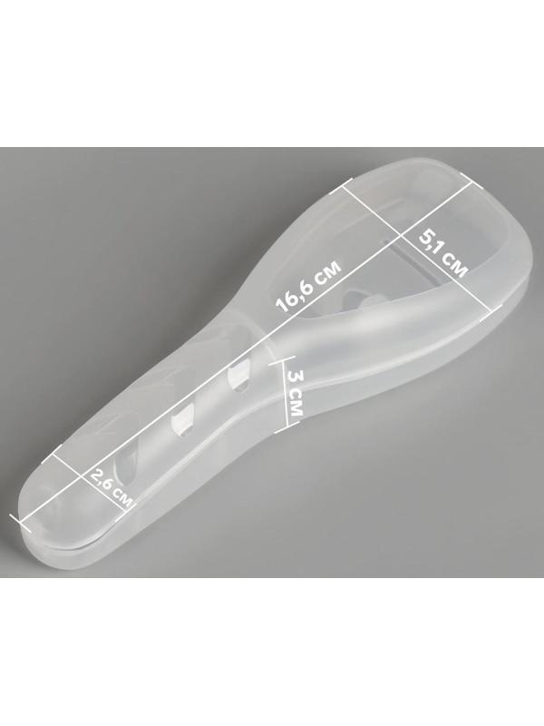 Органайзер для бритвы, с крышкой, 16,6 × 5,2 × 3 см, цвет прозрачный