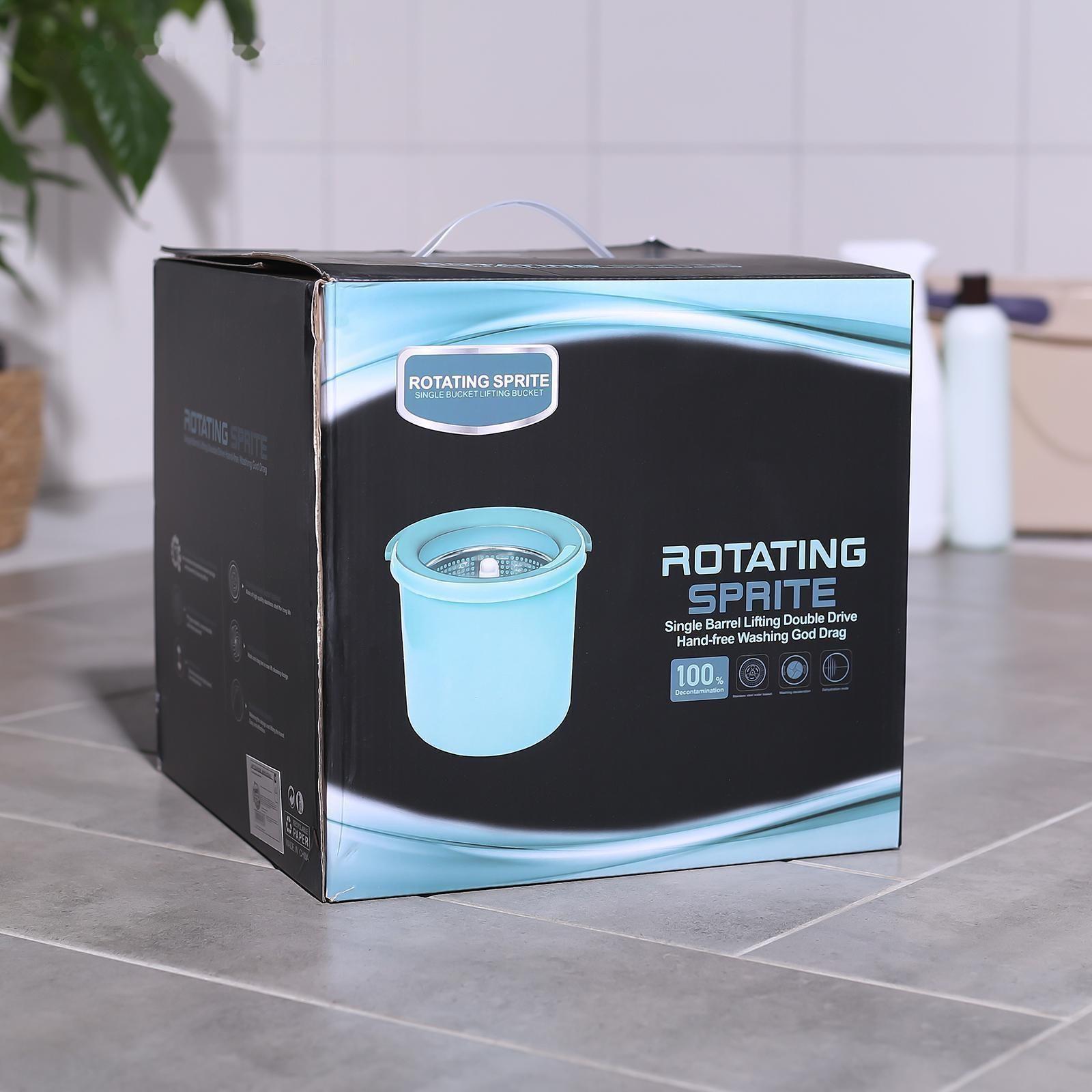 Швабра с отжимом и ведро «Мини»: ведро с металлической центрифугой 10 л, швабра, запасная насадка из микрофибры