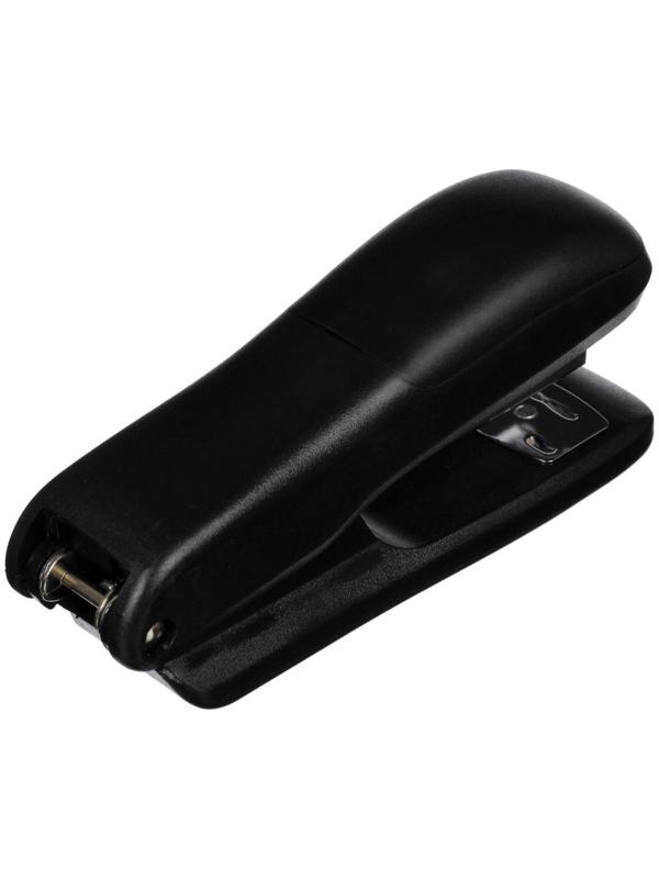 Степлер №24/6 и 26/6 на 20 листов, deVENTE Neon пластиковый корпус, 2 вида скрепления, антискользящее основание, чёрный