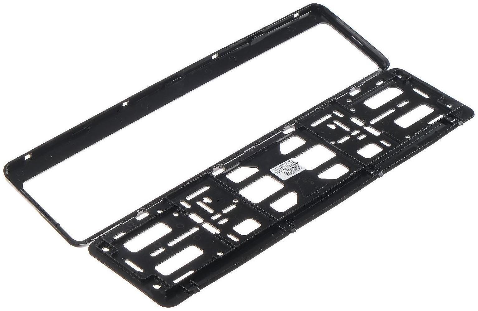 Рамка для автомобильного номера, книжка, черный с золотом