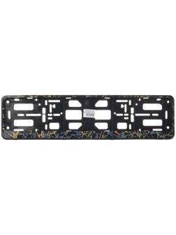 Рамка для автомобильного номера, книжка, черный с золотом