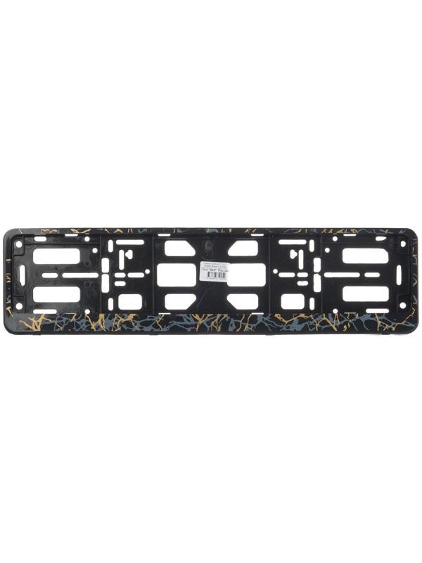 Рамка для автомобильного номера, книжка, черный с золотом