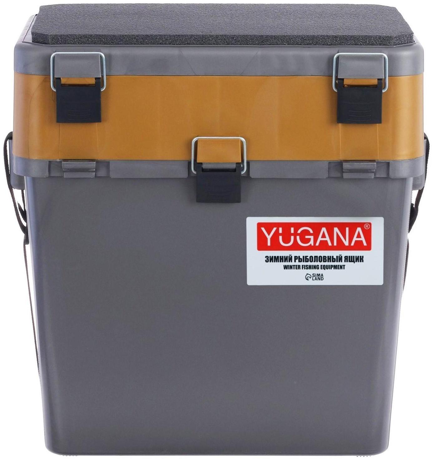 Ящик зимний YUGANA двухсекционный, цвет серый/золото