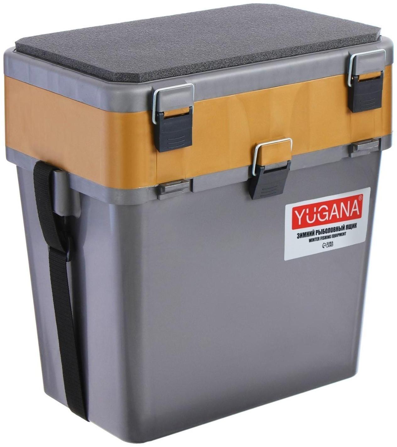 Ящик зимний YUGANA двухсекционный, цвет серый/золото